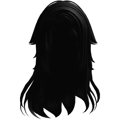 Black Long Scene Emo Fluffy Layered Hair Roblox item