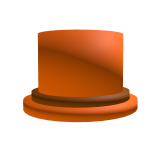 Orange gliched Hat