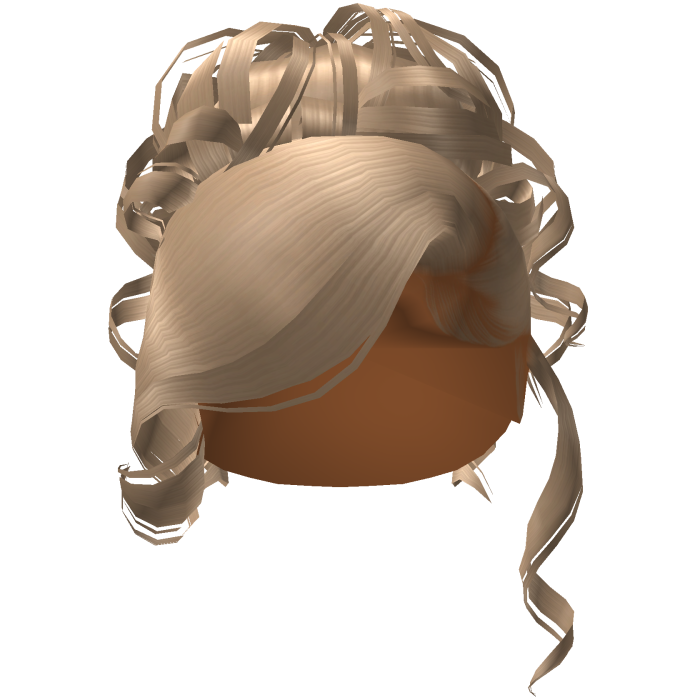 Side Swept Curly Updo [Blonde]