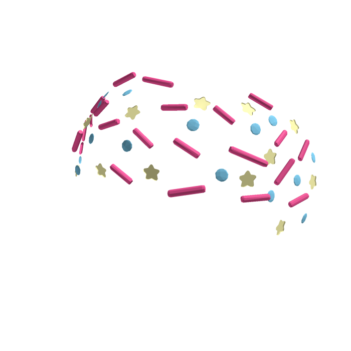 decora pink star sprinkles