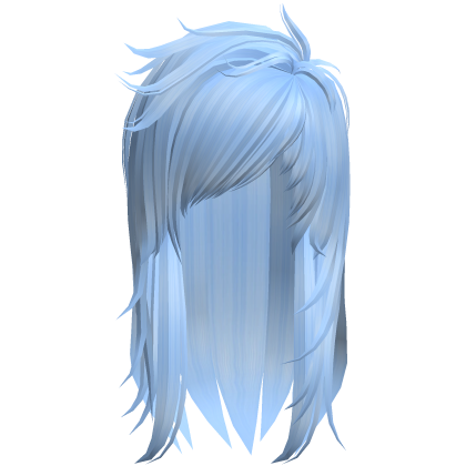 Scene Messy Long Hair (Blue) Roblox item