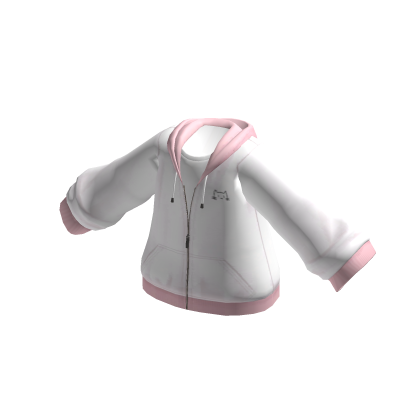MYA Cat Hoodie White Pink