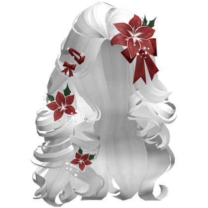 ♡ Christmas Blowout w/ Flowers (White)