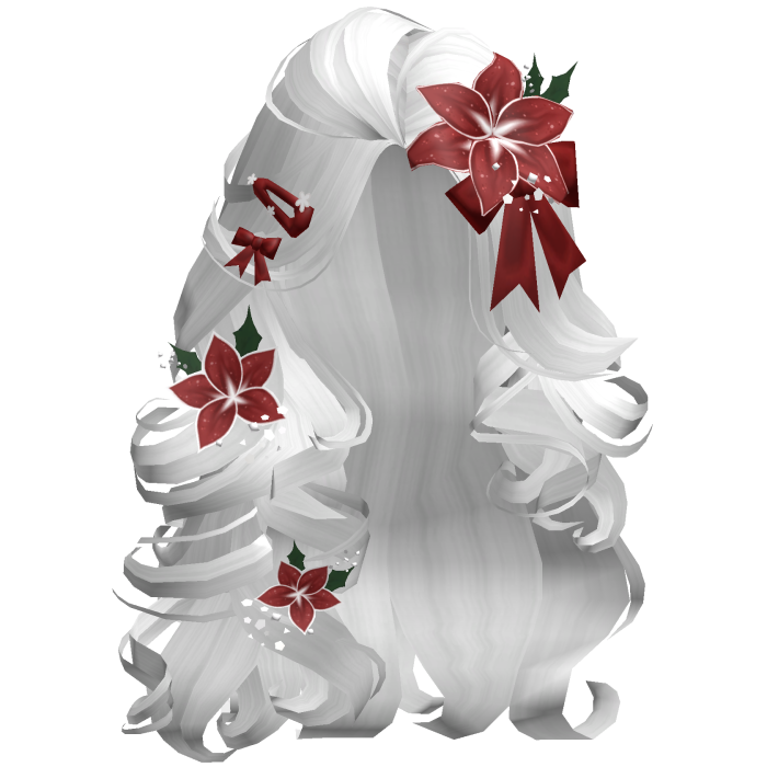 ♡ Christmas Blowout w/ Flowers (White)