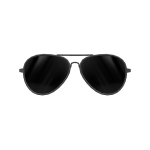 Stylish Black Aviators