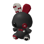 🍀Rabbit Plushie (Black / Red)