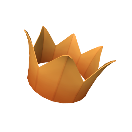 Orange Floating Paper Crown Roblox item