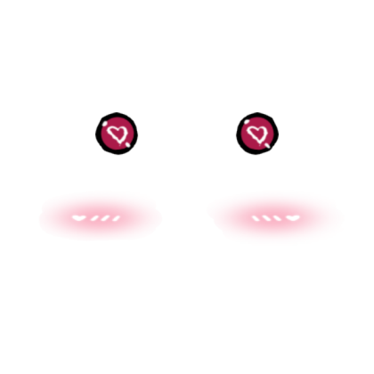 Heart eyes with blush Roblox decal