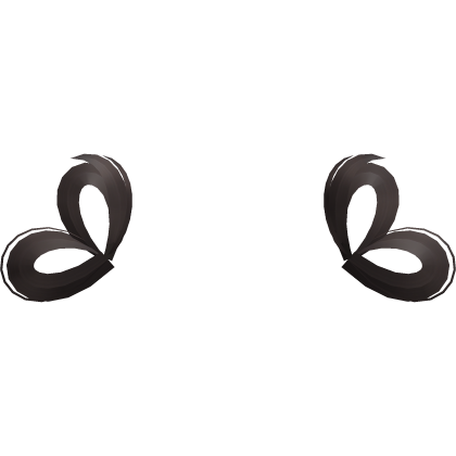 kawaii heart buns extentions brown Roblox item