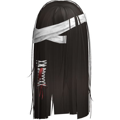 Creepy Dark Brown Monster Hair w White Bandages Roblox item