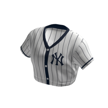 Baseball Crop Jersey - White NY thumbnail