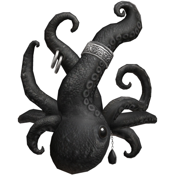 Black Silver Octopus Face Mask