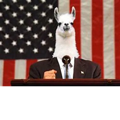 LLAMAS FOR PRESIDENT Roblox group icon
