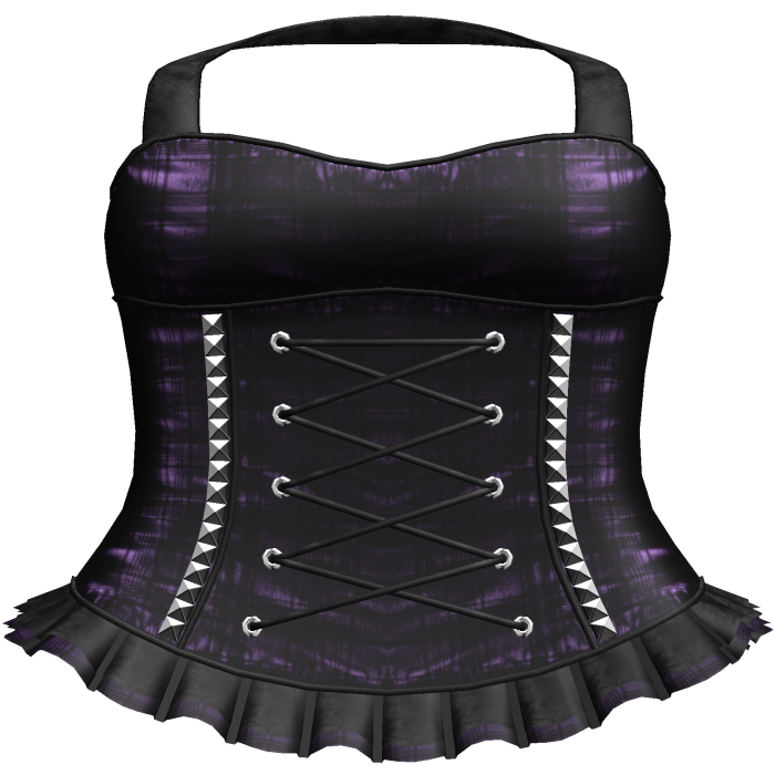 Gothic Purple/Black Plaid Dress