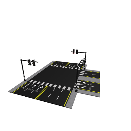 Large road/Medium road T intersection