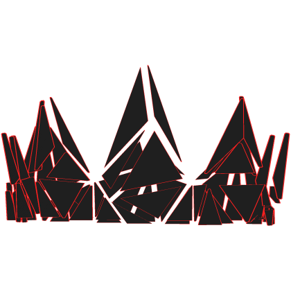 Glowing Shattered Crown Black Red Roblox item