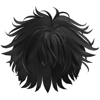 Short Spiky Shag Hair - Black
