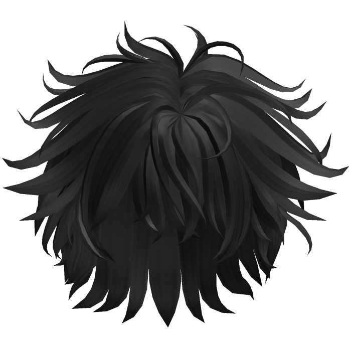 Short Spiky Shag Hair - Black