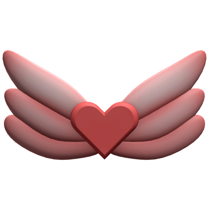 Red Heart Fairy Angel Wings