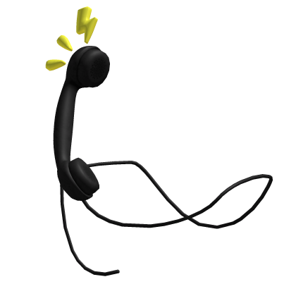 black cute wired telephone thumbnail