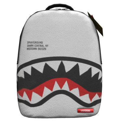 (4.0) White Sprayground Bookbag thumbnail