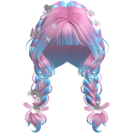 Cotton Candy Flower Braids