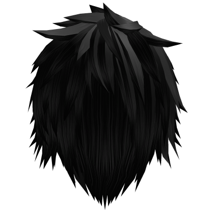 black messy  jaggered spikey emo vkei hair Roblox item