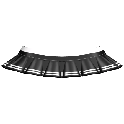 Preppy Pleated Cheer Mini Skirt (Black & White)