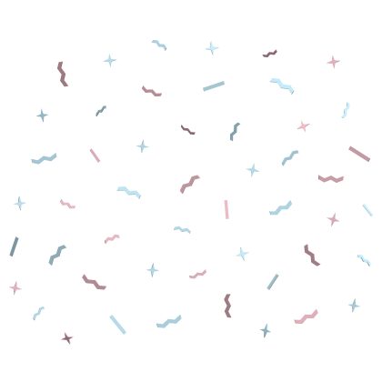 ♡ pink & blue birthday confetti aura