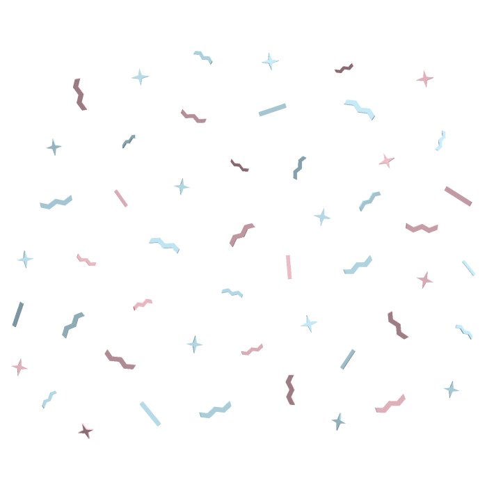 ♡ pink & blue birthday confetti aura