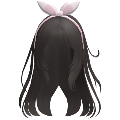 dark ash wispy loose angelic hair w bow