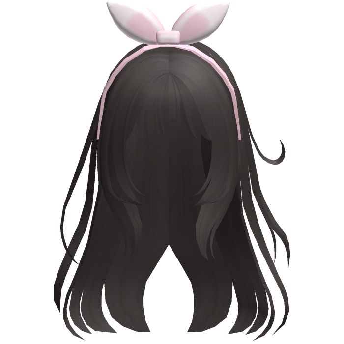 dark ash wispy loose angelic hair w bow