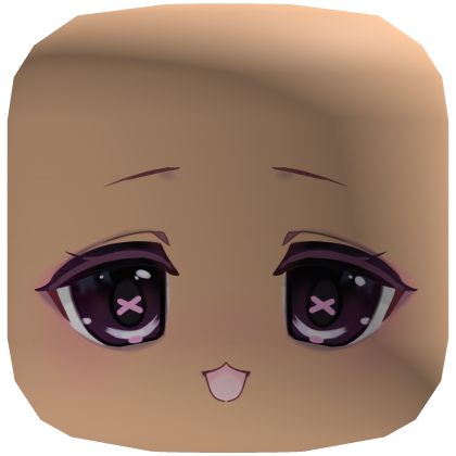 ♡ (´×ω×`) cute happy face mask anime - light Roblox item