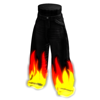 🔥 GLOWING fire y2k emissive black baggy pants 4