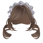 Kawaii Ribbon Twin Curls Hair (Khaki)