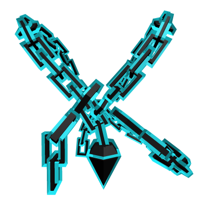 Cyan Cartoony Glowing Body Chains thumbnail