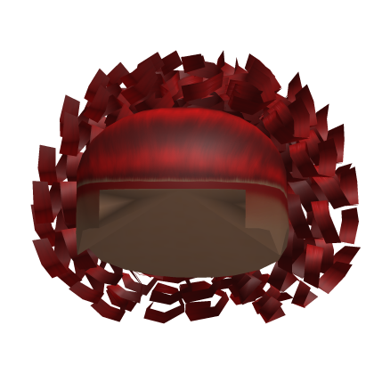 Red Fluffy Curly Man Bun Roblox item