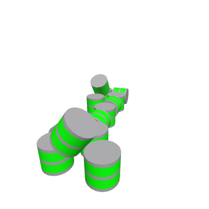 Toxic barrel barracde for tank wars