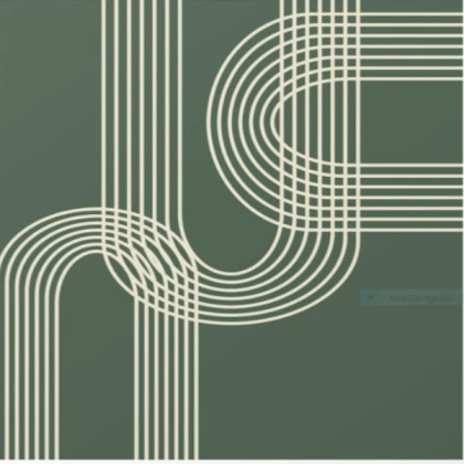 Dark green geometric lines