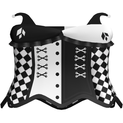 Cute Harlequin Jester Clown White + Black Dress