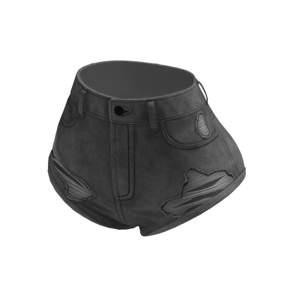 Jean Shorts Gray Denim Ripped Vintage Baddie Y2K thumbnail