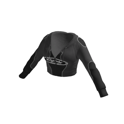Black Cropped Hoodie