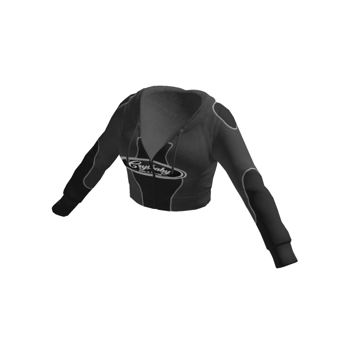 Black Cropped Hoodie