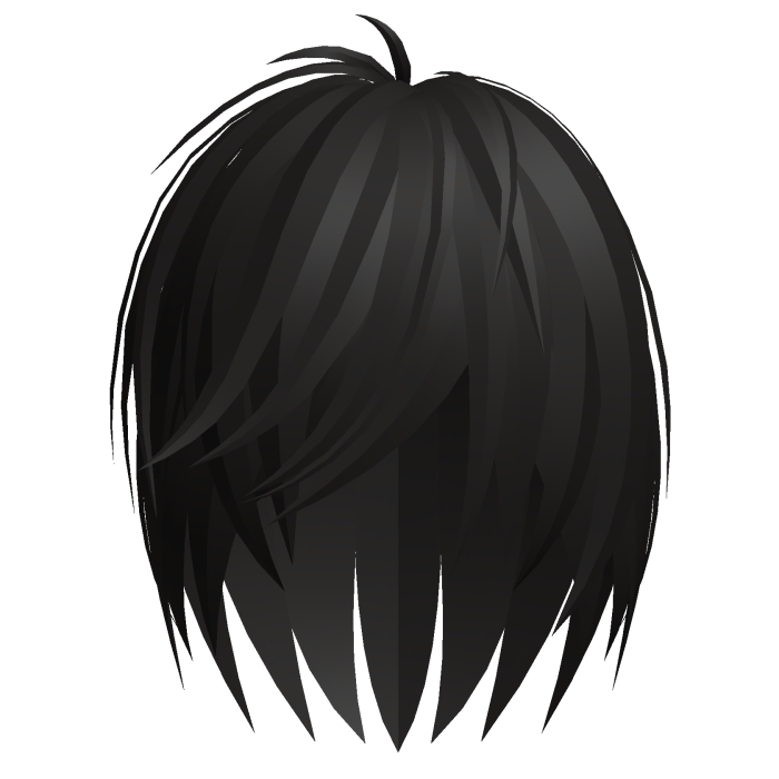 black messy 2000s scene hair