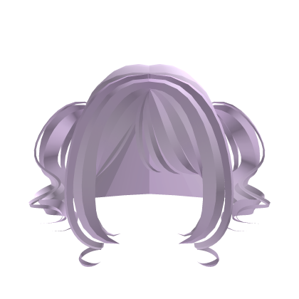 ♡ short and sweet twirly pigtails purple