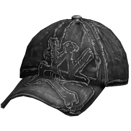 Gray Distressed Backwards Hat Roblox item