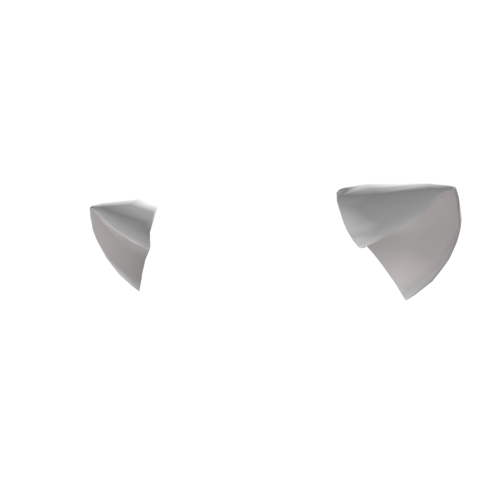 curious white cat ears