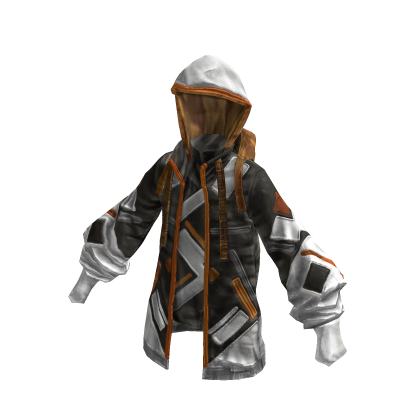 Sci-fi Hoodie | Black & Orange | Futuristic thumbnail