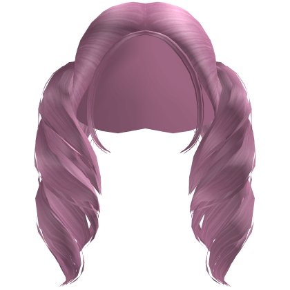 Roblox Item Silver Pink Swirly Pigtails