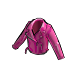 Hot Pink Toon Shaded Leather Jacket